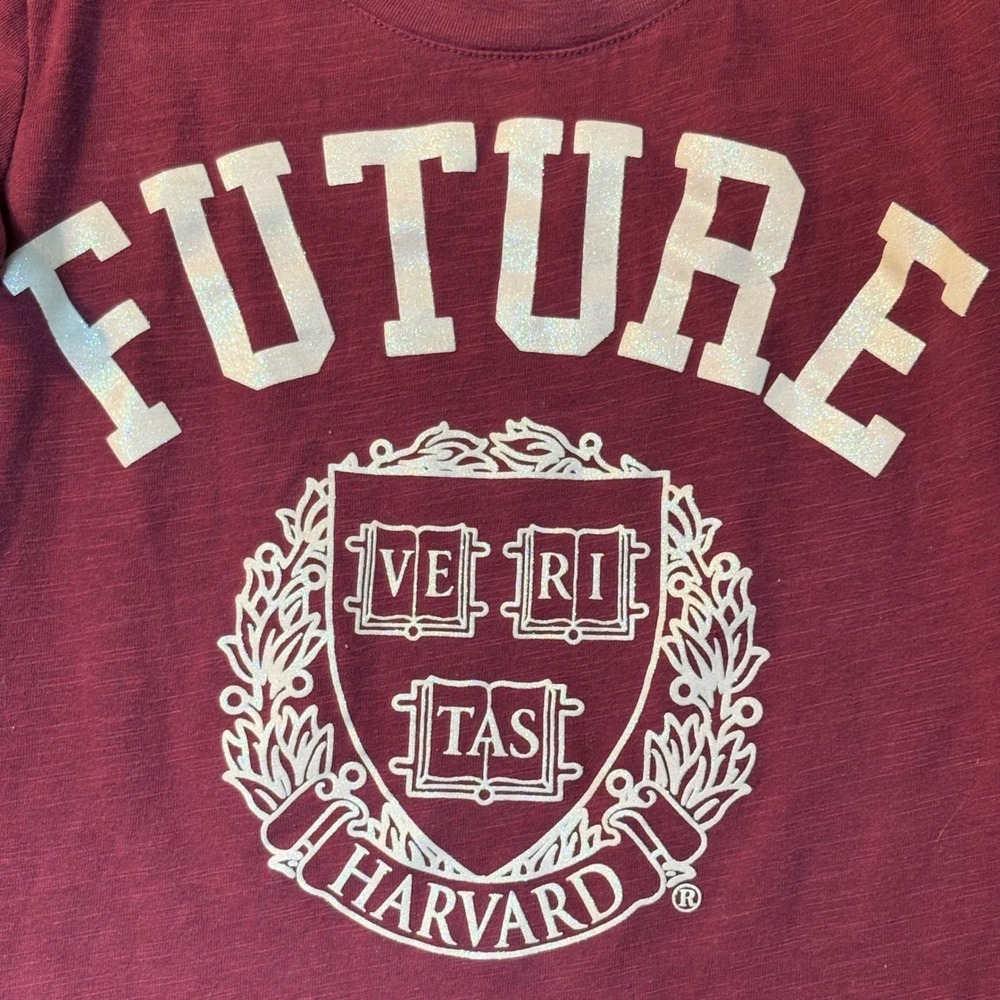 Harvard T Shirt Kids S (6-7) Gap Maroon Future Harvard Tee Short Sleeve